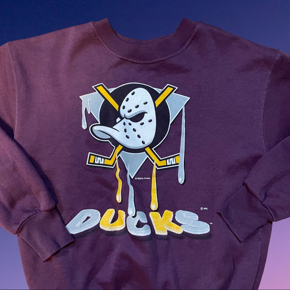 [Mighty Ducks] 90’s VTG Disney Purple Crewneck - Picture 3 of 8